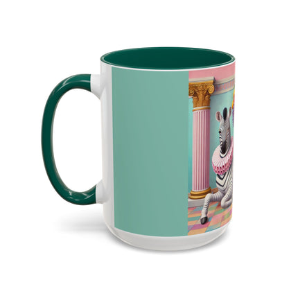 Still Life with Zebra, Fruit, and Pink Columns Colorful Mugs (11oz, 15oz)