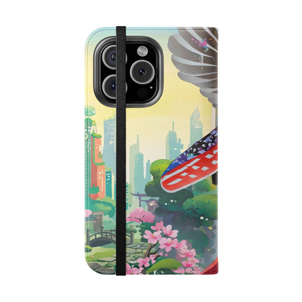 🦉⚔️ Cyberpunk Samurai Owl Flip Case – Neon Wisdom & Warrior Honor
