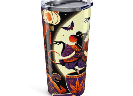 Theatrical Halloween Kabuki Mice on Teacup Tumbler 20oz