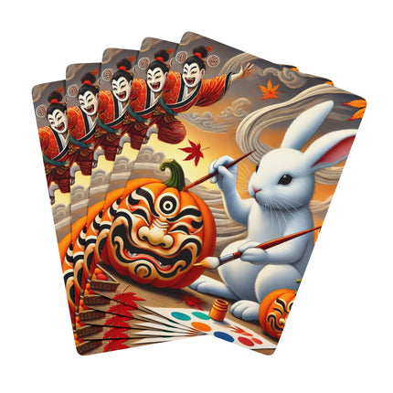 Halloween Rabbit’s Kabuki Jack-o’-Lanterns Playing Cards
