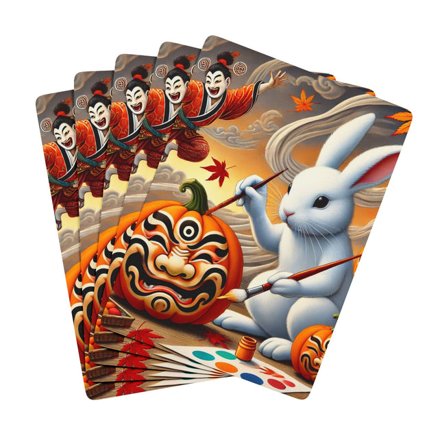 Halloween Rabbit’s Kabuki Jack-o’-Lanterns Playing Cards