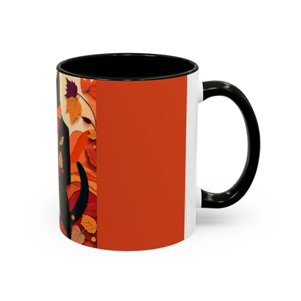Siamese Cat at an Autumn Harvest Fair Colorful Mugs (11oz, 15oz)