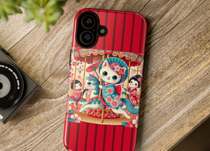 Geisha Kitten's Enchanted Carousel Phone Cases