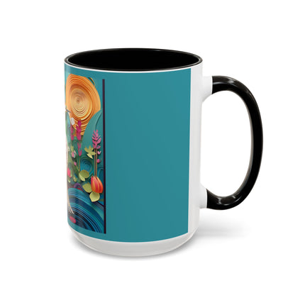 Elegant Egret Oasis Colorful Mugs (11oz, 15oz)