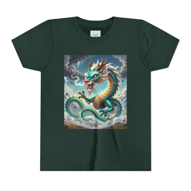 Tibetan Dragon in Battle Youth Short Sleeve Tee