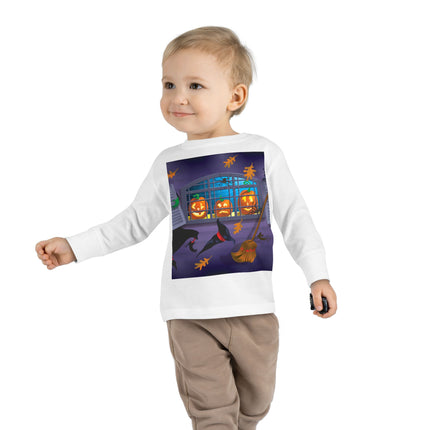 Whimsical Halloween Mischief Toddler Long Sleeve Tee