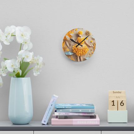 Dandelion Fairy Acrylic Wall Clock, Round and Square