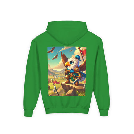 Watchful Guardian Youth Hooded Sweatshirt – Strength, Vision & Heroic Adventure