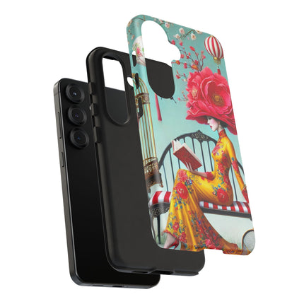 Reading In A Painted Garden Phone Cases
