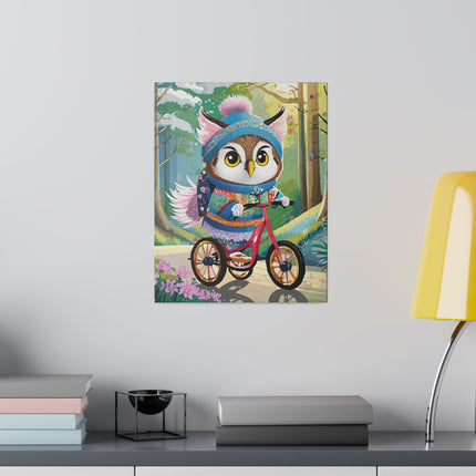 Baby Owl Matte Canvas, Stretched, 0.75"