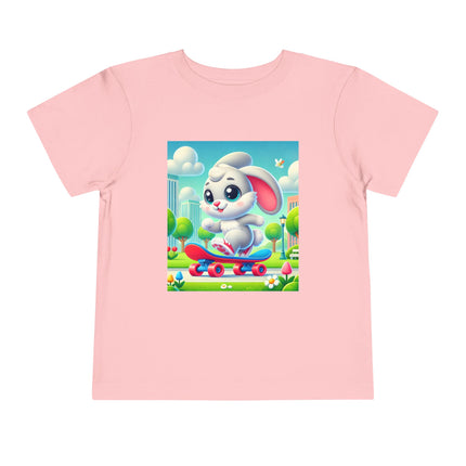 Skateboard Bunny Adventure Toddler Short Sleeve Tee