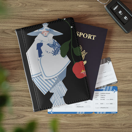 Blue & White Porcelain Geisha Passport Cover – Refined Elegance & Timeless Charm
