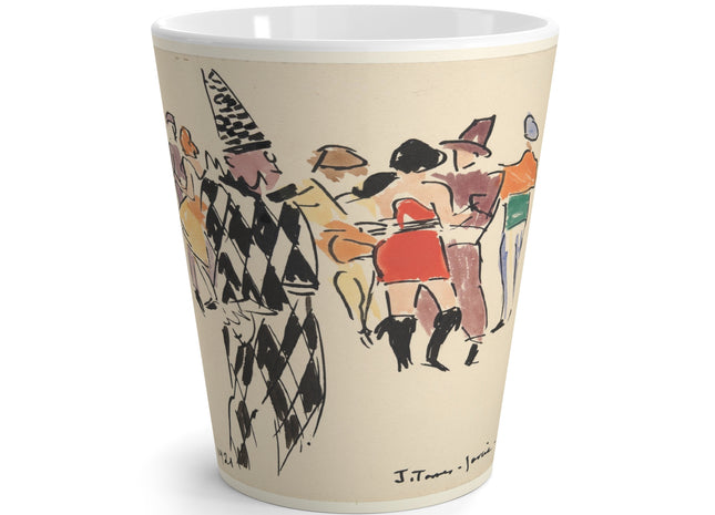 Artists’ Ball, Harlequin and Dancers by Joaquin Torres-Garcia Latte Mug