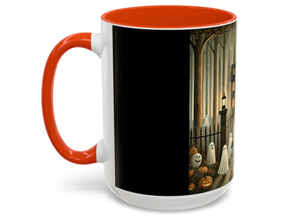 Ghostly Welcome – A Halloween Night Colorful Mugs (11oz, 15oz)