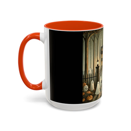 Ghostly Welcome – A Halloween Night Colorful Mugs (11oz, 15oz)