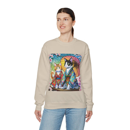 Kimono Kitties Unisex Heavy Blend™ Crewneck Sweatshirt