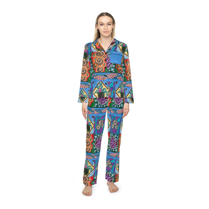 Floral Design by Emile-Alain Séguy Women's Satin Pajamas (AOP)