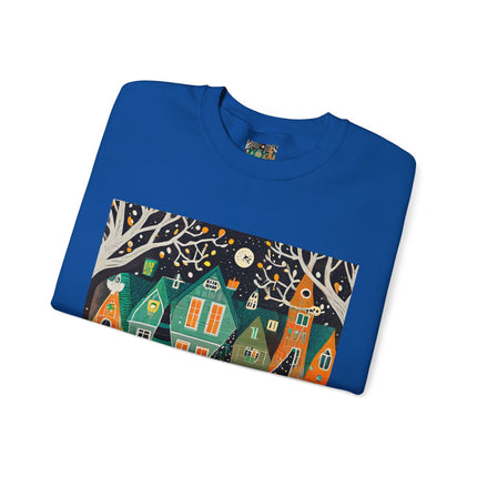 Night of the Trick-or-Treating Owlets Unisex Heavy Blend™ Crewneck Sweatshirt