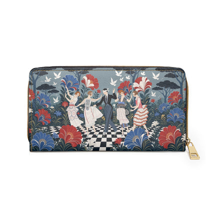🌺🕊️ The Enchanted Garden Dance Wallet – Art Deco Floral Celebration