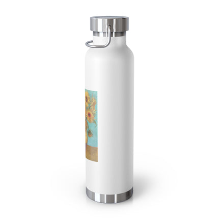 Vase with Twelve Sunflowers by Vincent Van Gogh Copper Vacuum Insulated Bottle, 22oz
