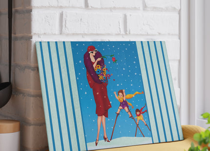 Snowfall & Couture Glass Cutting Board