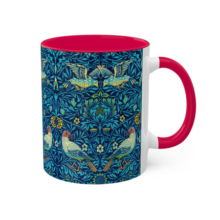 Bird by William Morris Colorful Mugs, 11oz