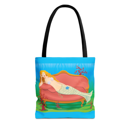 A Mermaid's Peaceful Refuge Tote Bag (AOP)