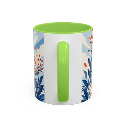 🌼🧡 The Polka Dot Wind Dancer Colorful Mug – Art Deco Fashion Whimsy
