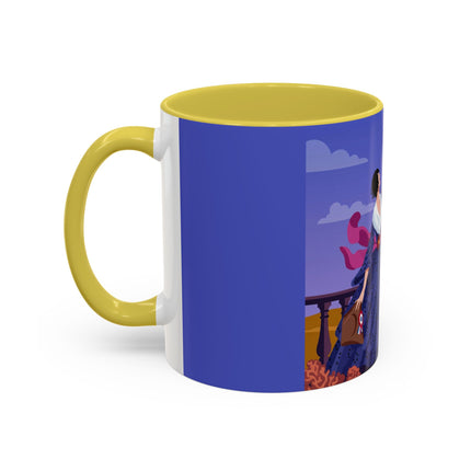 The Dawn Serenade Colorful Mug (11oz, 15oz) – Rooster Beauty, Morning Charm & Art Deco Elegance