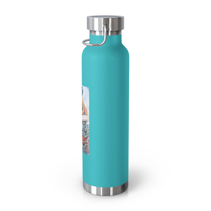 Playful Waves and Fashion Follies Copper Vacuum Insulated Bottle, 22oz