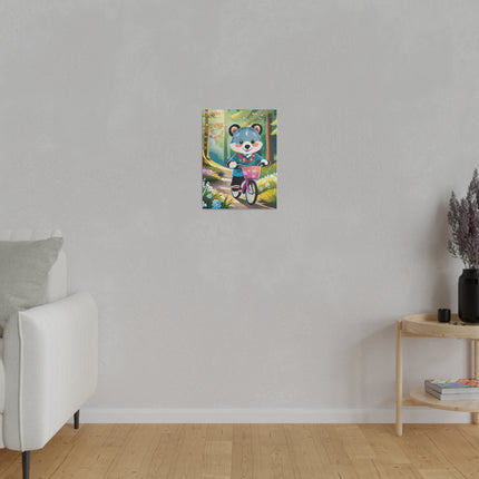 Furry Cyclist Matte Canvas, Stretched, 0.75"