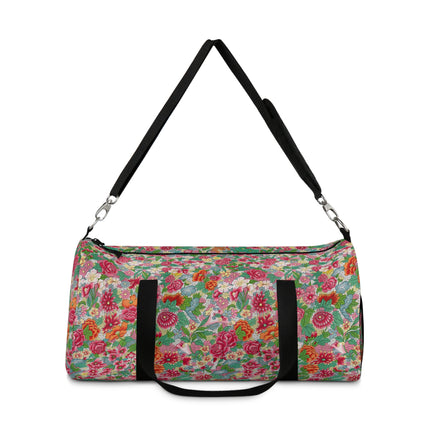 Colorful Flower Pattern by Owen Jones Duffle Bag