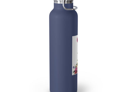 Blooming Splendor: A Floral Transformation Copper Vacuum Insulated Bottle, 22oz