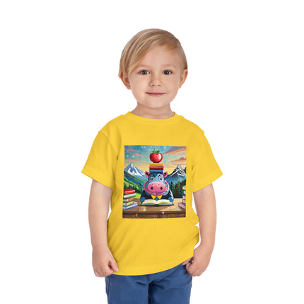 Hippos Hit the Books Toddler Short Sleeve Tee