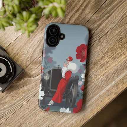 🚗🌺 The Lady Of The Grand Touring Car Phone Case – Art Deco Motoring Elegance