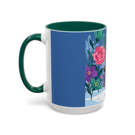 🌹❄️ The Holly Rose Of Winter Colorful Mug – Art Deco Christmas Garden