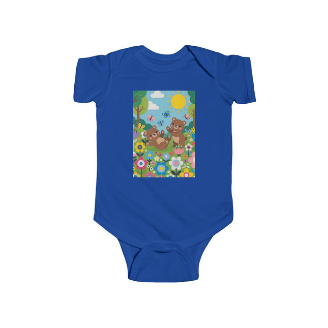 Woodland Bear Cubs at Play Baby Bodysuit – Whimsical Forest Adventure Design