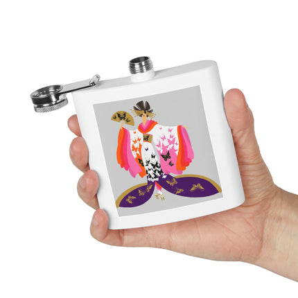 Butterfly Kimono Flask – Elegant Japanese Fantasy & Whimsical Grace