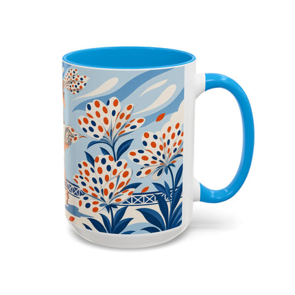 🌼🧡 The Polka Dot Wind Dancer Colorful Mug – Art Deco Fashion Whimsy