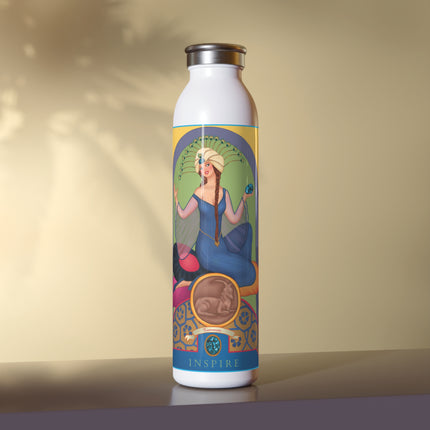 December & Tanzanite (from the Gem Series) by Sofia Chiostri Slim Water Bottle