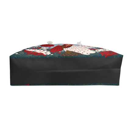 ❤️♠️ The Enchanted Playing Card Garden Weekender Bag – Art Deco Floral Fantasy