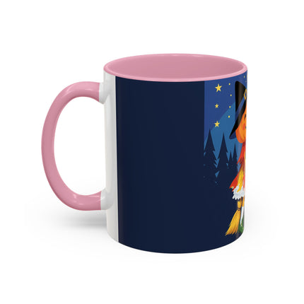 🎃🐈‍⬛ The Little Pumpkin Witch And Her Black Cat Colorful Mug – Whimsical Halloween Charm