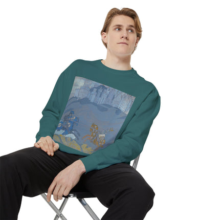 The Duel by Nicholas Roerich Unisex Garment-Dyed Sweatshirt
