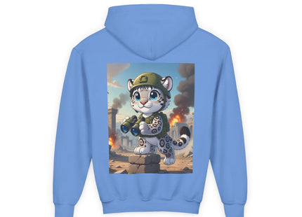 Snow Leopard Lookout Youth Heavy Blend Hooded Sweatshirt