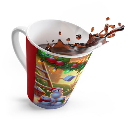 Naughty or Nice Kitten Christmas Latte Mug