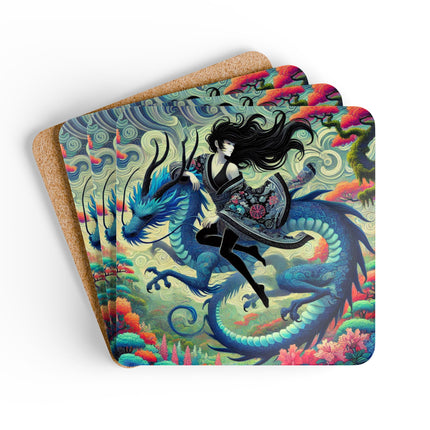 Mystic Guardian of the Sky Corkwood Coaster Set