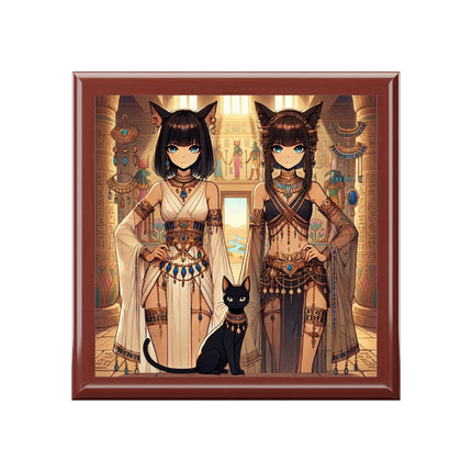 Egyptian Priestess Cats Jewelry Box