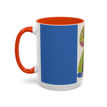 Lady with the Golden Fish Colorful Mugs – Whimsical Fashion & Playful Fantasy