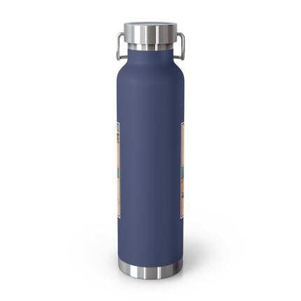 Mischievous Mice on Wheels Copper Vacuum Insulated Bottle, 22 oz