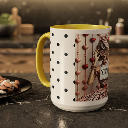 Fashionably Yours, XOXO Colorful Mugs (11oz, 15oz)